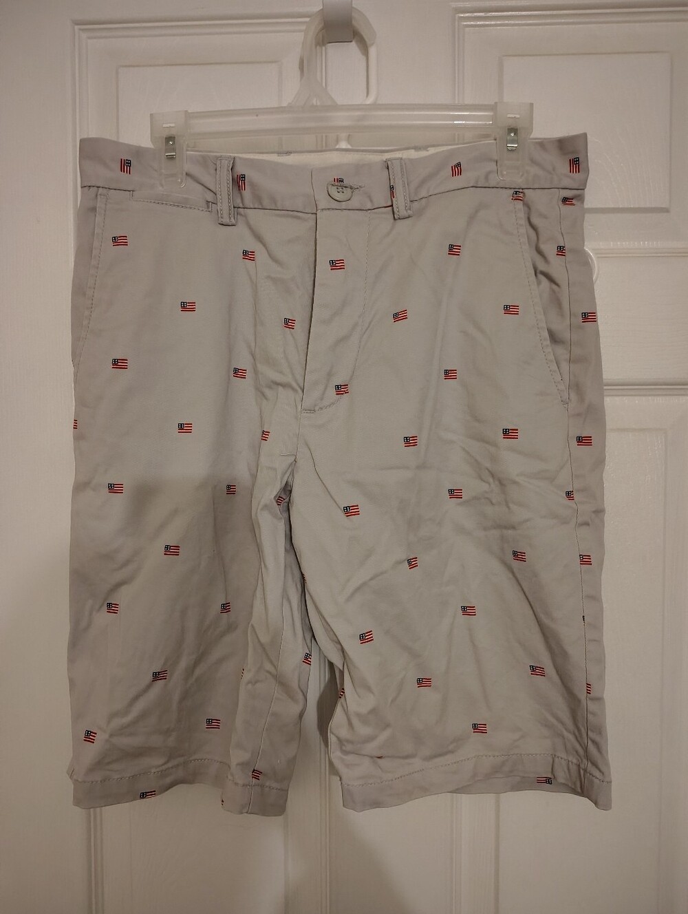 Men's Flag-Print Gray Shorts
